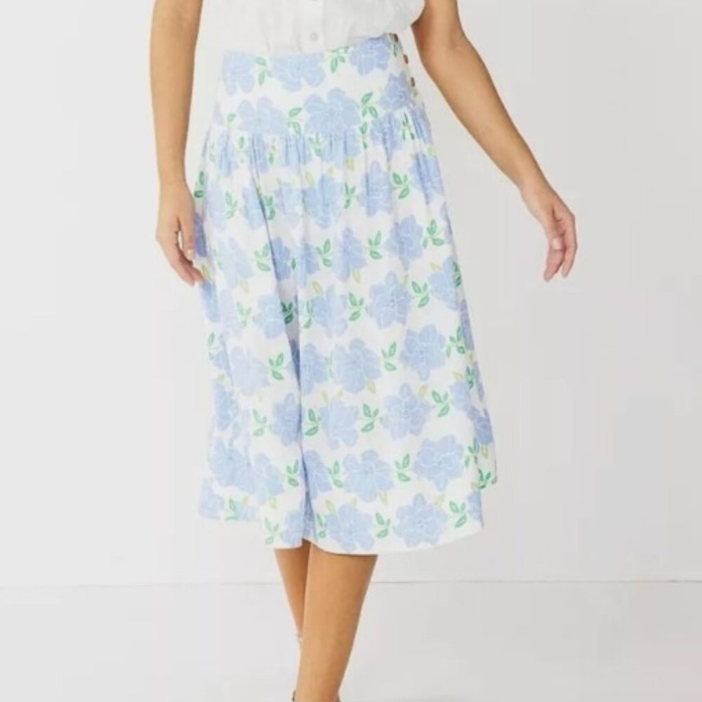 DRAPER JAMES RSVP Printed Midi Skirt Women's Floral - Large